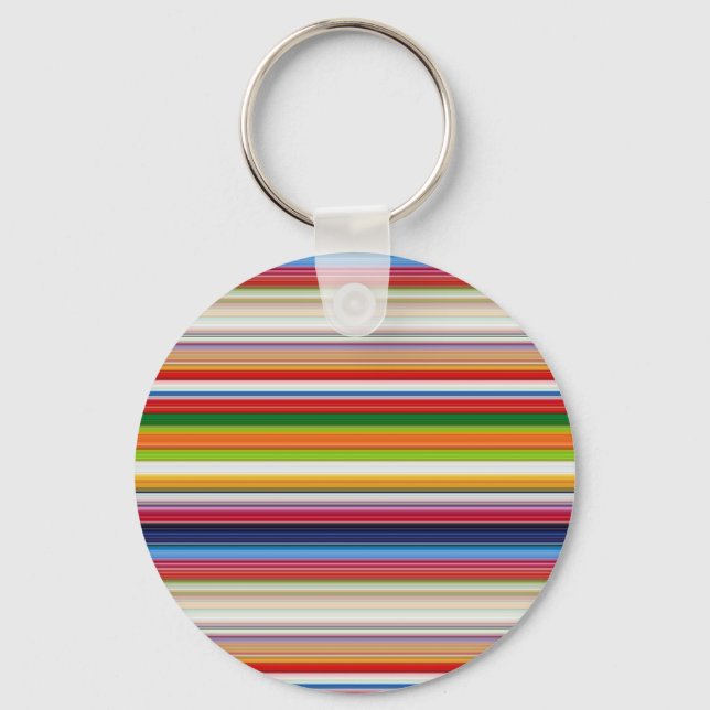 Hot colourful stripes key ring (Front)