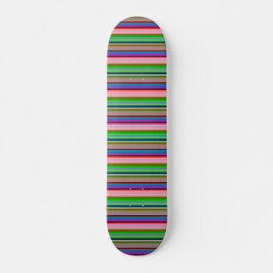 Hot colourful stripes skateboard
