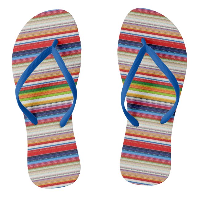 Hot colourful stripes thongs (Footbed)