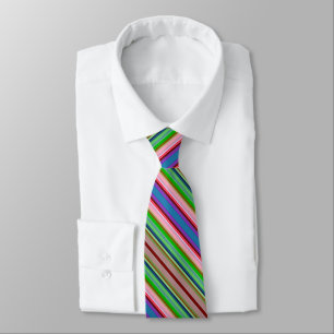 Hot colourful stripes tie