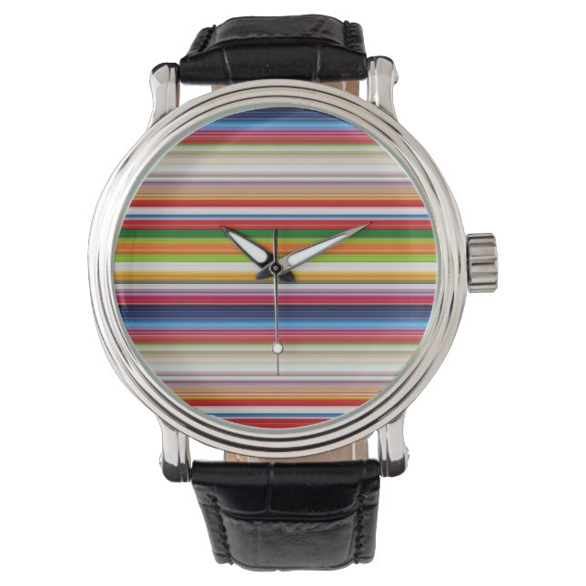 Hot colourful stripes watch (Front)