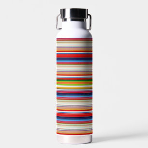 Hot colourful stripes water bottle