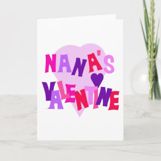 Hot Colours Heart Nana's Valentine Holiday Card