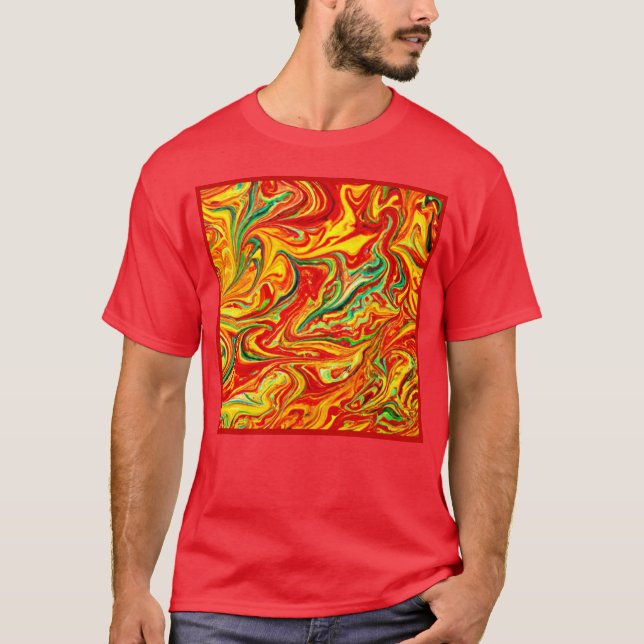 Hot Colours Patterns Painting. Buy Now T-Shirt (Front)