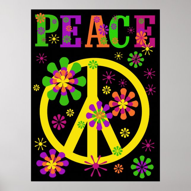 Hot Colours Peace Poster (Front)