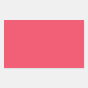 Hot Coral Pink Personalised Neon Salmon Background Rectangular Sticker
