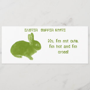 Hot Cross Bunny for Easter Invitation