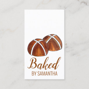 Hot Cross Buns British Food Baking Pastry Bakery Business Card