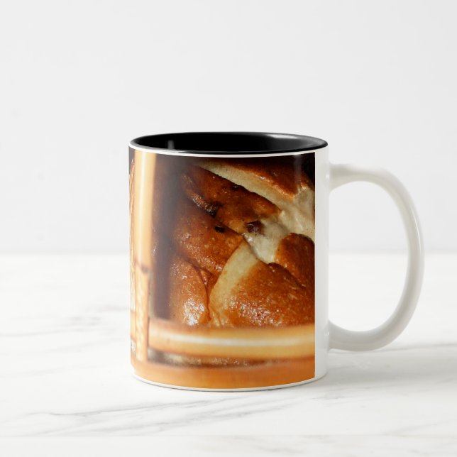 Hot Cross Buns Easter Basket #2 Two-Tone Coffee Mug (Right)