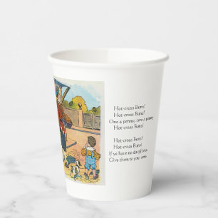 Hot-cross Buns, Mother Goose Nursery Rhyme Picture Paper Cups