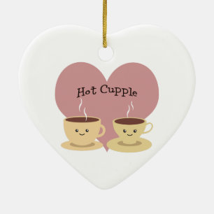 Hot Cupple! Ceramic Ornament