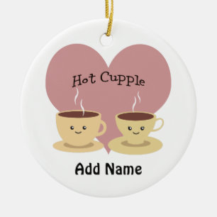 Hot Cupple! Ceramic Ornament