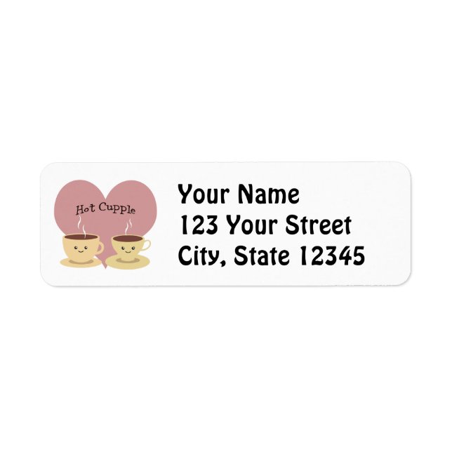 Hot Cupple! Return Address Label (Front)