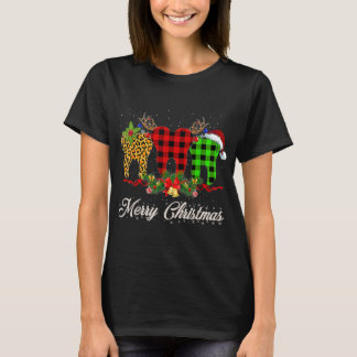 Hot Daddy Gnome Buffalo Plaid Matching Christmas 2 T-Shirt