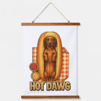 Hot Dawg Funny Dachshund Hot Dog Parody Cute Dog 
