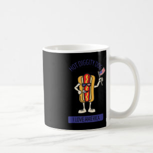 Hot Diggity Dog July 4th Patriotic BBQ Picnic USA Coffee Mug
