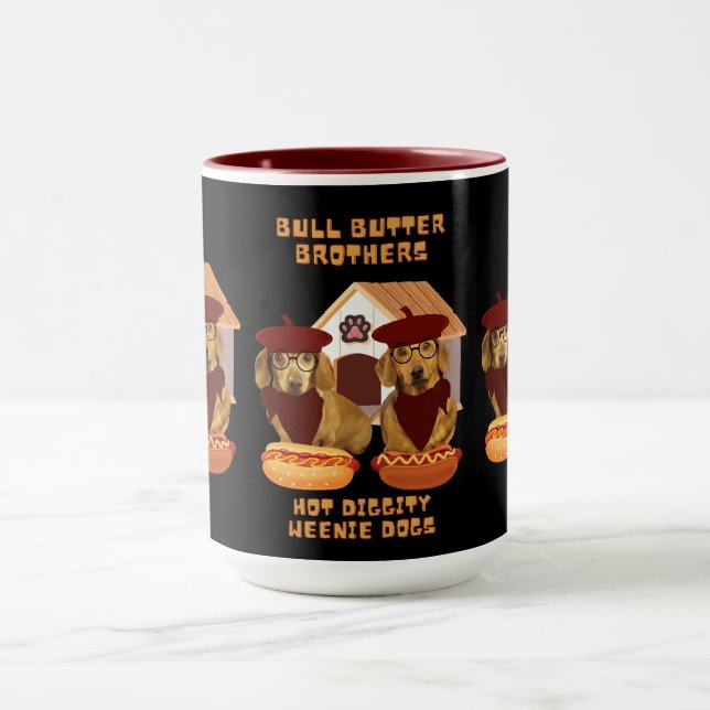 Hot Diggity Weenie Dogs Coffee Mug (Center)