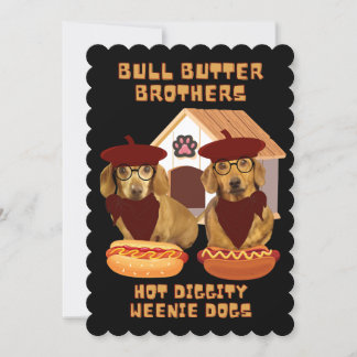 Hot Diggity Weenie Dogs Greeting Card