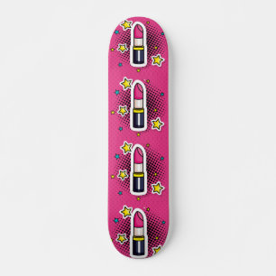 Hot Diva Girl Pop Art Lipstick Skateboard Deck