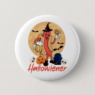 Hot Dog Adult Halloween Pun 6 Cm Round Badge