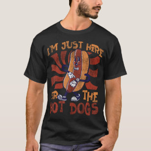 Hot Dog Adult I'M Just Here For The Hot Dogs T-Shirt