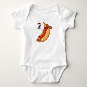 Hot dog and humour baby bodysuit