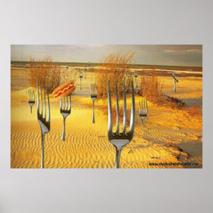 Hot Dog Beach Poster