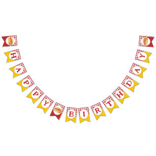 Hot Dog Birthday Party Bunting Flags – Kids Cookou
