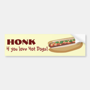 Hot Dog Bumper Sticker