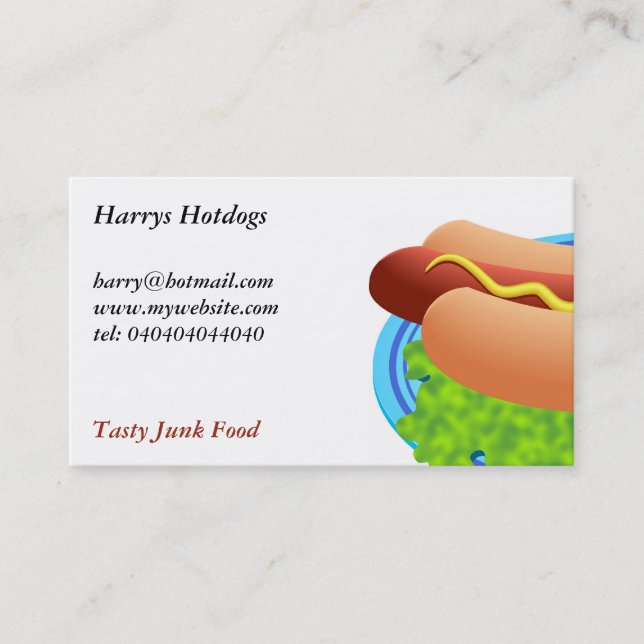 Hot Dog Business Card (Front)