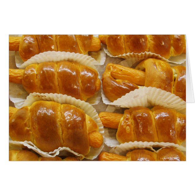 Hot Dog Cake ... Asian Dessert Food Card (Front Horizontal)