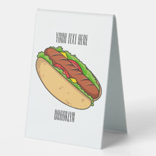 Hot dog cartoon illustration
