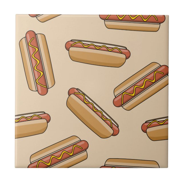 Hot dog ceramic tile (Front)