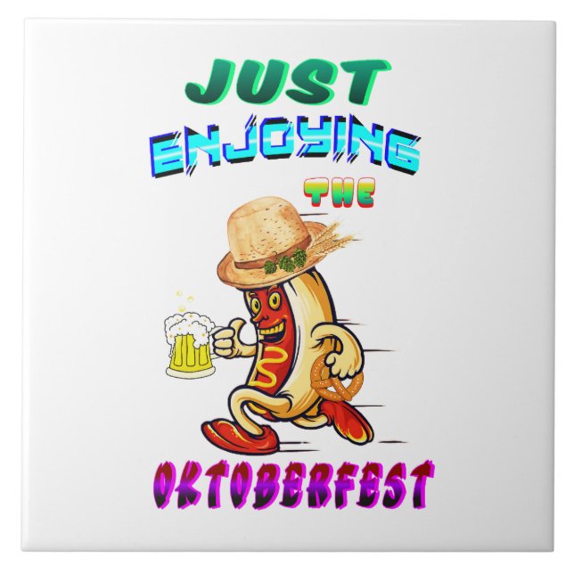 Hot dog ceramic tile (Front)