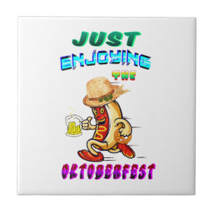 Hot dog ceramic tile