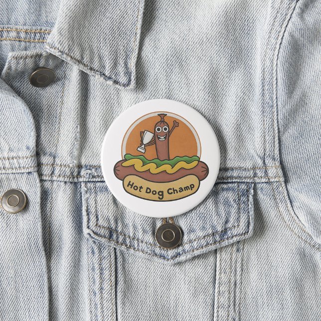 Hot Dog Champ 7.5 Cm Round Badge (Creator Uploaded)