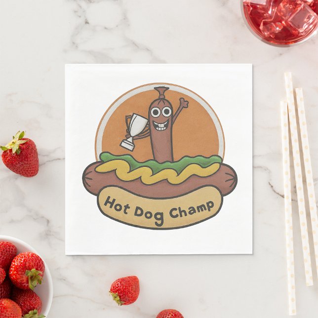 Hot Dog Champ Napkin (Creator Uploaded)