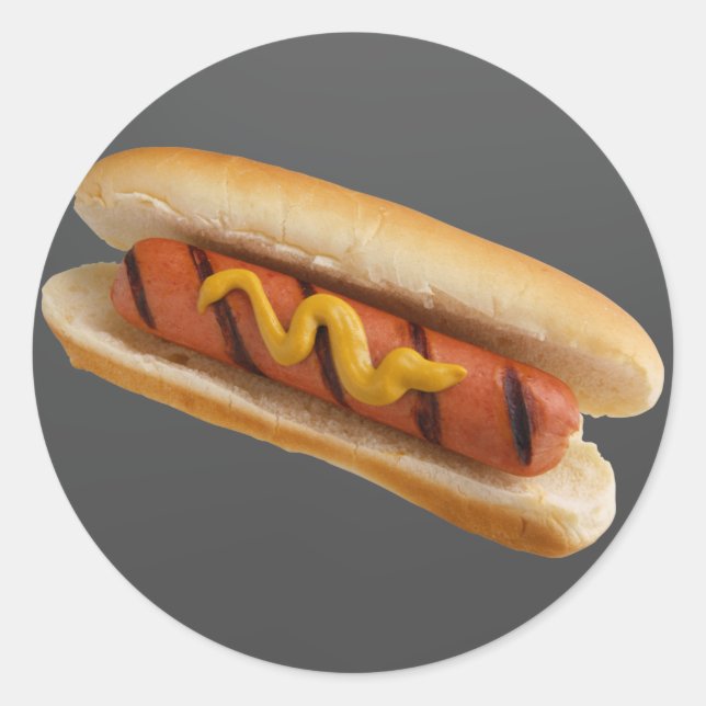 Hot Dog Classic Round Sticker (Front)