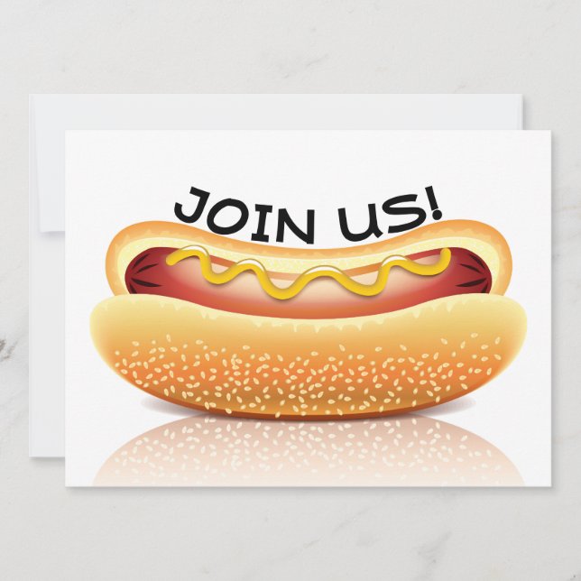 Hot Dog Cookout Party Invitation (Front)