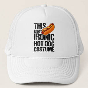HOT DOG COSTUME Hot Dog Eating Contest Hot Dog Trucker Hat