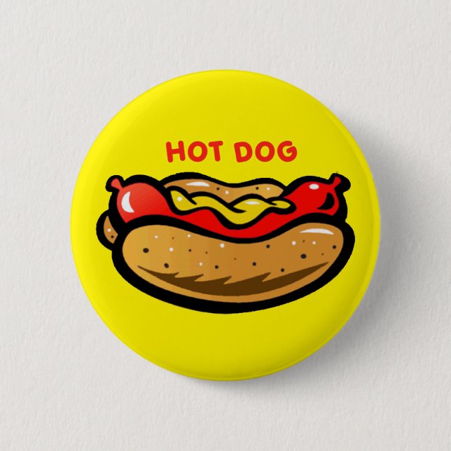 Hot Dog Custom Colour Button (Front)