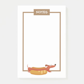 Hot Dog Dachshund Post-It Notes