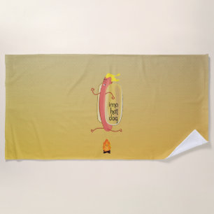 Hot Dog Dare Devil Beach Towel