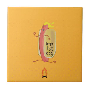 Hot Dog Dare Devil Ceramic Tile