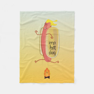 Hot Dog Dare Devil Fleece Blanket