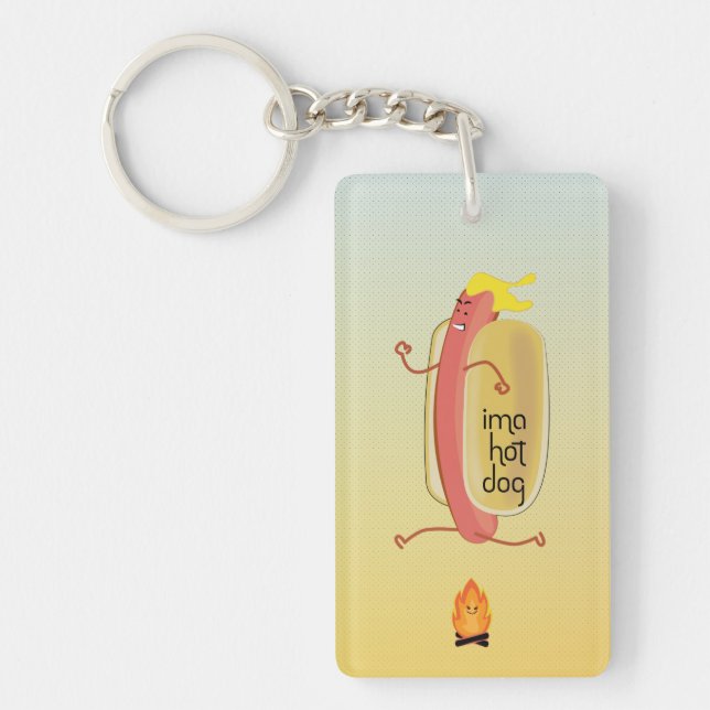 Hot Dog Dare Devil Key Ring (Front)