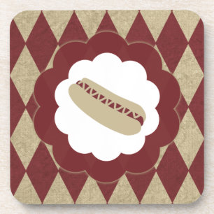 hot dog diamonds coaster