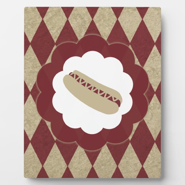 hot dog diamonds plaque (Front)