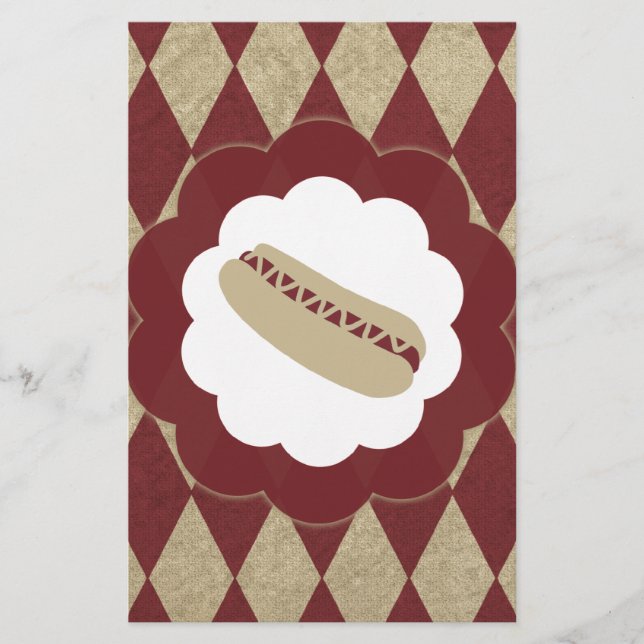 hot dog diamonds stationery (Front)