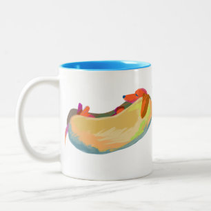 Hot Dog Dreams Two-Tone Coffee Mug